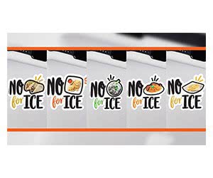 Free Sticker: No Tacos/ Pupusas/ Pho/ Arepas/ Jollof Rice For Ice