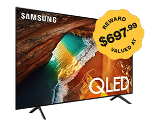 Bring movie nights home with a Samsung 4K TV Reward valued at $697.99