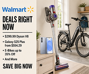 Walmart Deals Right Now: $299.99 Dyson V8, Galaxy S25 Plus From $554.29, E-Bikes Up to 35% Off & More