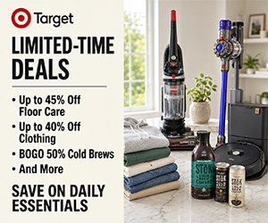 Target Limited-Time Deals: Up to 45% Off Floor Care, Up to 40% Off Clothing, BOGO 50% Cold Brews & More