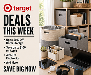 Target Deals This Week: Up to 50% Off Dorm Storage, Save Up to $100 on Apple, 40% Off Electronics & More