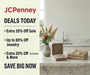 JCPenney Deals Today: Extra 35% Off Sale, Up to 65% Off Jewelry, Extra 20% Off Furniture & More