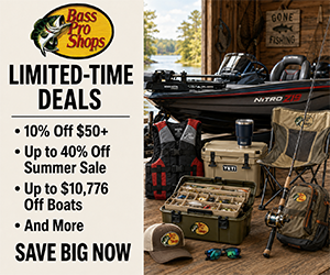 Bass Pro Shops Limited-Time Deals: 10% Off $50+, Up to 40% Off Summer Sale, Up to $10,776 Off Boats