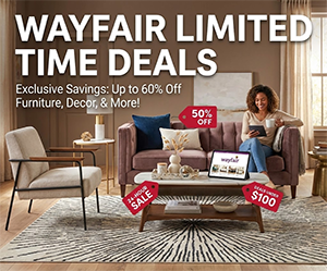 Wayfair Limited Time Deals: 50% Off Membership, Closeout up to 80% Off & More