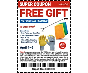 Free Gift at Harbor Freight - No Purchase Required!
