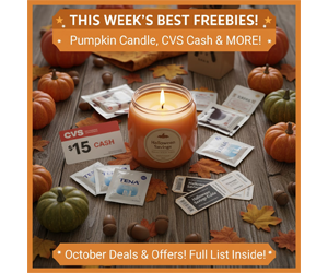 Free Pumpkin Candle, Movie Tickets & More: This Week's Best Freebies & Deals!