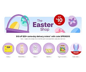 $10 Off $25+ Same-Day Delivery Orders at CVS with Code SPRING10