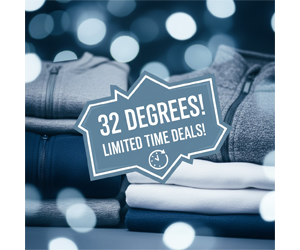 32 Degrees Limited Time Deals: Winter Sale 75% to 85% Off, Baselayers $6.99 & More