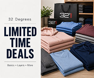 32 Degrees Memorial Day Blowout: Up to 85% Off, $4.99 Tops, $1.99 Basics & More