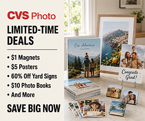 CVS Photo Limited-Time Deals: $1 Magnets, $5 Posters, 60% Off Yard Signs, $10 Photo Books & More