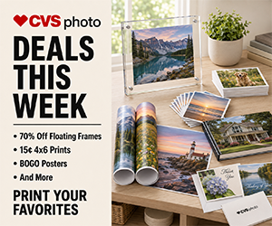 CVS Photo Deals This Week: 70% Off Floating Frames, 15¢ 4x6 Prints, BOGO Posters & More