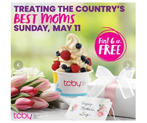 Free Frozen Yogurt for Moms at TCBY on Mother’s Day