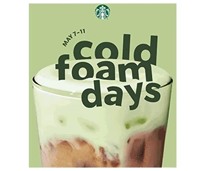 Free Cold Foam at Starbucks for Rewards Members – May 7-11