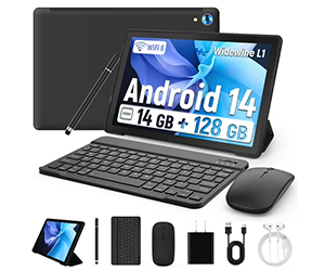 AEEZO 10” Android 14 Tablet with Keyboard & Mouse – Now $85.89 at Walmart (Reg. $169.99)