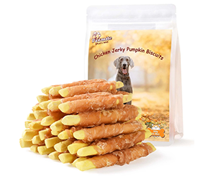 Pawmate Chicken Jerky Wrapped Pumpkin Biscuits – Only $11.49 at Walmart (Reg $19.99)