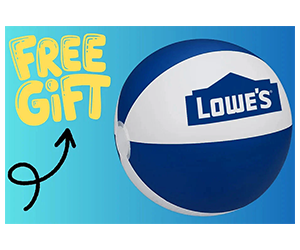 Free Beach Ball at Lowe's on July 12th