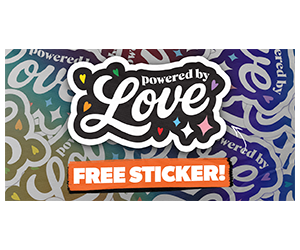 Free “Powered by Love” Sticker – Share the Message That Matters