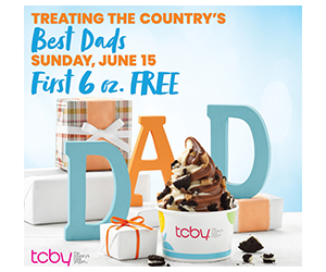 Free Frozen Yogurt for Dads at TCBY This Father's Day