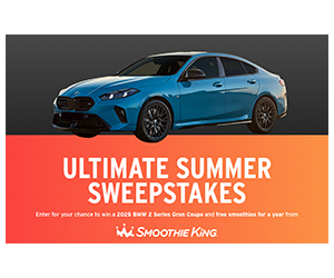 Win a 2025 BMW 2 Series Gran Coupe & Free Smoothies for a Year