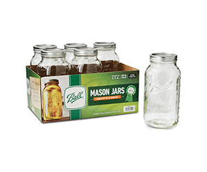 Free 6-Count Wide-Mouth Ball Mason Jars at Walmart