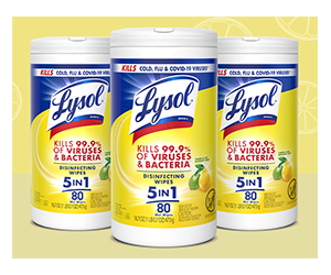 Free LYSOL® Disinfecting Wipes with Rebate at Target