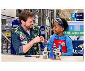 Free DIY Kids Workshop at Lowe’s - Build a Football Spirit Board!