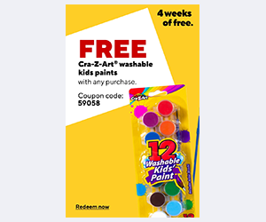 Free Cra-Z-Art Washable Paints for Kids at Staples!