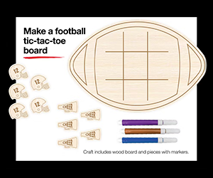 Free Football Tic-Tac-Toe Board Craft for Kids at JCPenney!