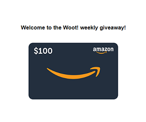 Win a $100 Amazon Gift Card in the Woot! Weekly Giveaway!
