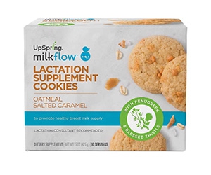 Free UpSpring Milkflow Oatmeal Salted Caramel Lactation Cookies