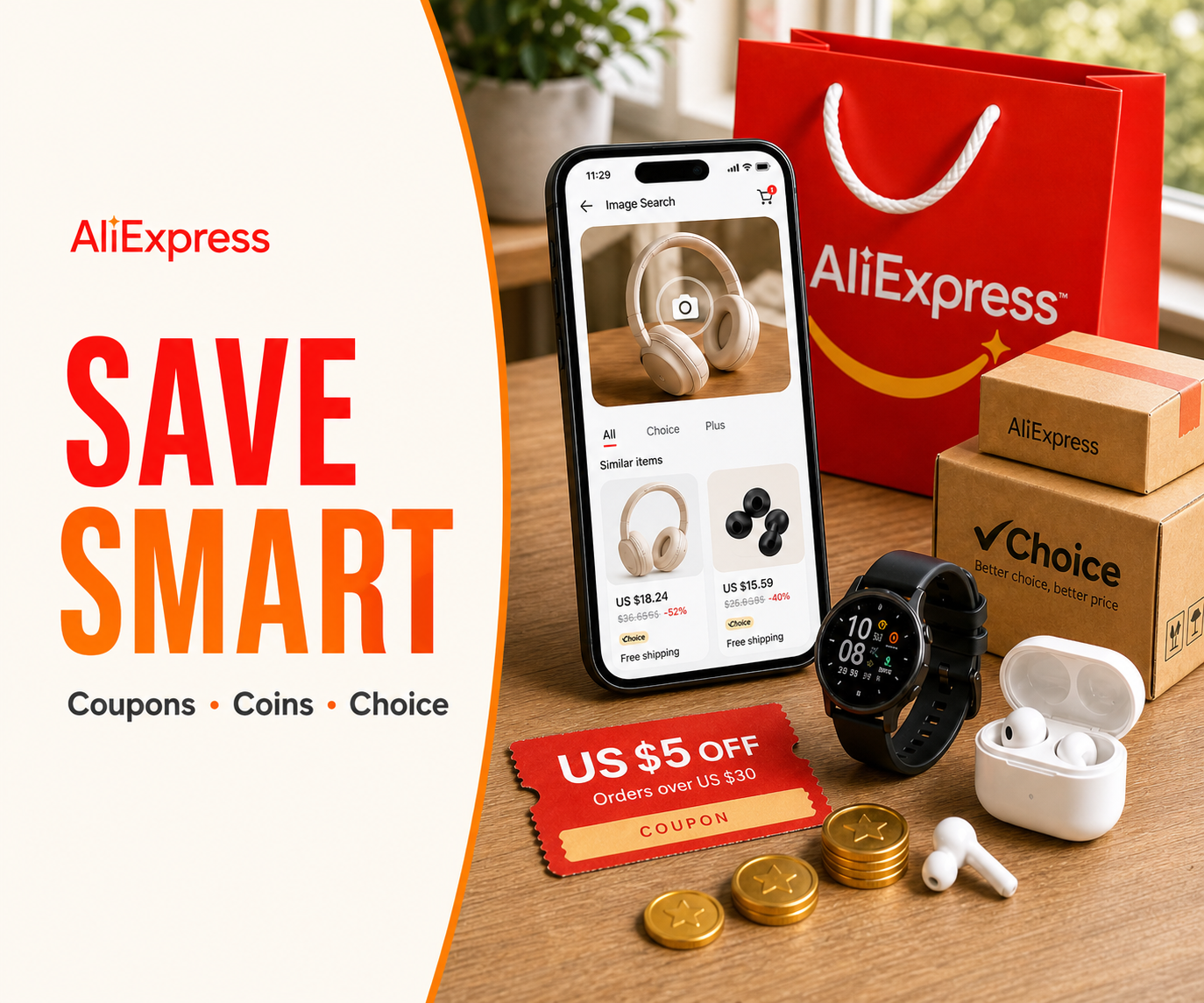 How to Save at AliExpress With Image Search, Coupons, Coins & Choice Deals