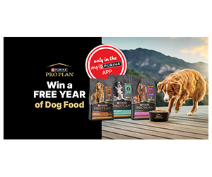 Win a Free Year of Pro Plan Dog Food - Enter in the myPurina App!