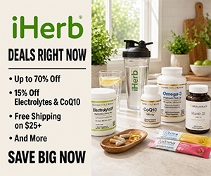 iHerb Deals Right Now: Up to 70% Off, 15% Off Electrolytes & CoQ10, Free Shipping on $25+ & More