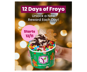 Yogurtland Real Rewards Daily Holiday Surprises