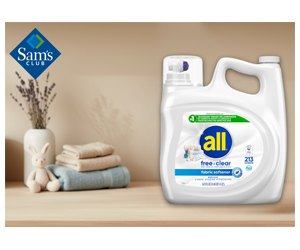 Free all free clear Liquid Fabric Softener and Dryer Sheets