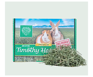 Free 12 lb Box of Timothy Hay for Small Pets