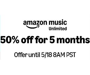 Amazon Music Unlimited 50% Off for 5 Months
