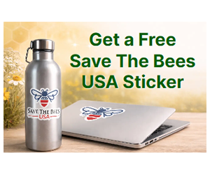 Free Save The Bees USA Waterproof Vinyl Sticker