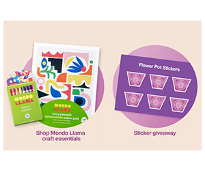 Free Flower Pot Stickers and Craft Card at Target