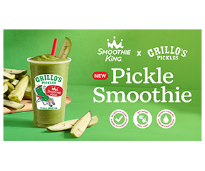 Free Smoothie King x Grillo’s Pickle Smoothie Sample