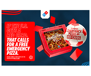 Win a Free Domino’s Emergency Pizza for Soccer Red Card Drama