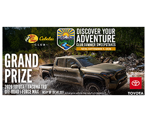 Win a 2026 Toyota Tacoma TRD Off-Road Truck