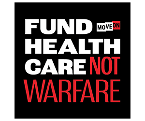 Free “Fund Health Care Not Warfare” Sticker