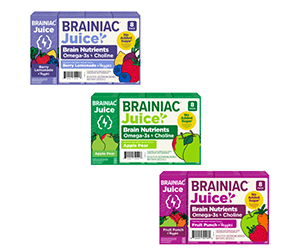 Free Brainiac Foods Omega-3 Kids Juice Boxes After Cash Back