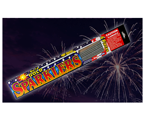Free 6-Pack of 14-Inch Gold Sparklers at Phantom Fireworks