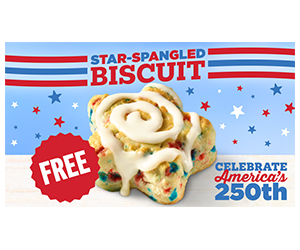 Free Star-Spangled Biscuit at Hardee's