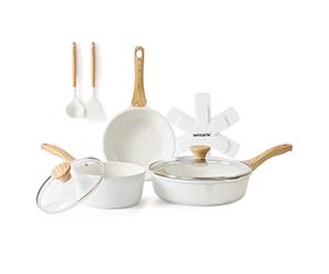 SENSARTE 10-Piece Ceramic Cookware Set at Walmart for $37.99 - Save $40