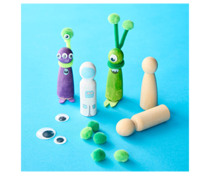 Free Michaels Wood Space Pals Kids Craft
