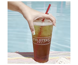 Free Tea at McAlister's Deli on July 16
