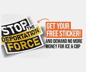 Free ”Stop The Deportation Force” Sticker